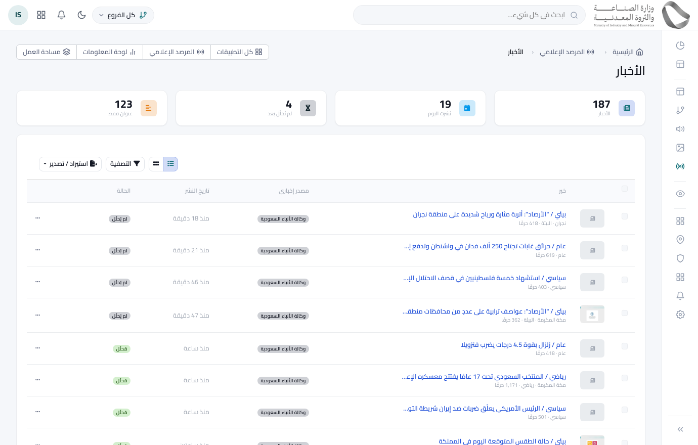 المرصد الإعلامي › الأخبار